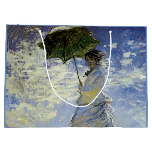 Die Wanderung, Lady mit Sonnenschirm Große Geschenktüte (Rückseite)