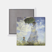 Die Wanderung, Lady mit Sonnenschirm Magnet (Vorderseite/Rückseite)