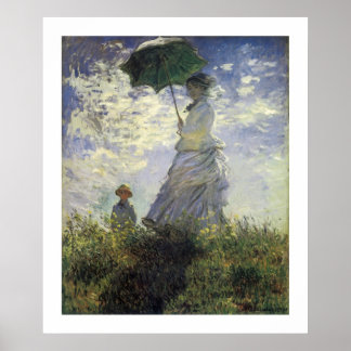 Die Wanderung, Lady mit Sonnenschirm Poster