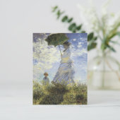 Die Wanderung, Lady mit Sonnenschirm Postkarte (Stehend Vorderseite)
