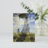 Die Wanderung, Lady mit Sonnenschirm Postkarte (Stehend Vorderseite)