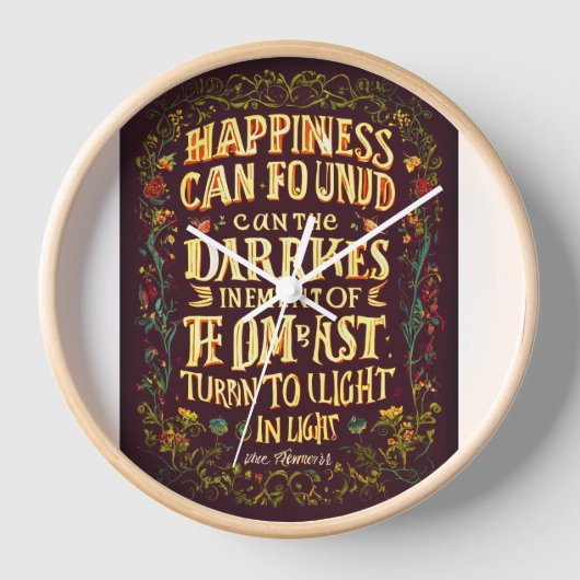 Die Wanduhr des Joy-Fighting (Vorderseite)