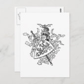 Die Wappen des Königs Artus Postkarte (Vorne/Hinten)