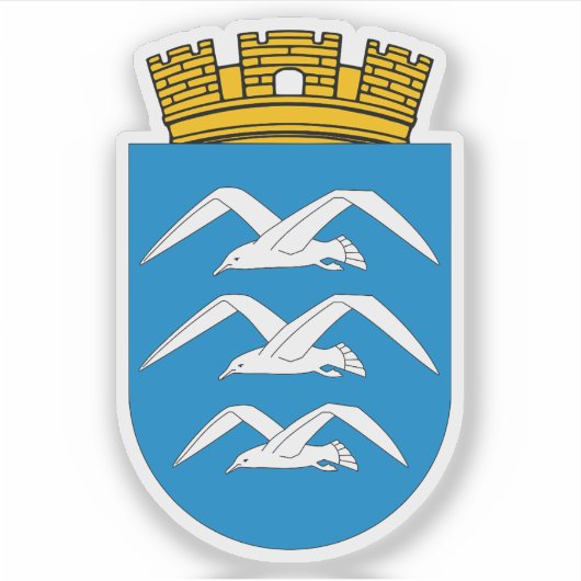 Die Wappen von Haugesund Aufkleber (Vorderseite)