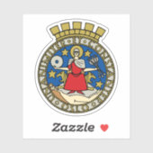 Die Wappen von Oslo Aufkleber (Blatt)