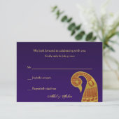 Die Warenkarten von SwanWedding RSVP Karte (Stehend Vorderseite)