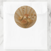Die Wärme der Herbsthochzeit Runder Aufkleber (Tasche)