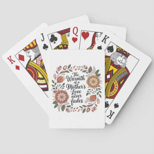 Die Wärme der Liebe einer Mutter vergeht nie Spielkarten (Rückseite)