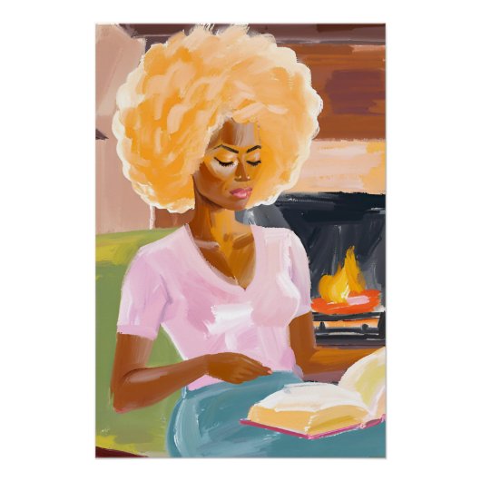 Die Wärme der Seiten: Afro Frauen und ihr Buch Poster (Vorderseite)