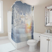 Die Wärme der Sonne im Winter Duschvorhang (Beispiel)