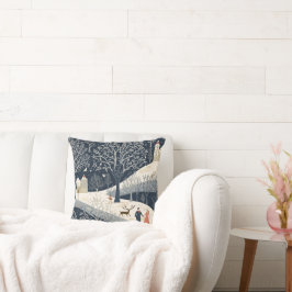 Die Wärme der Sonne im Winter Kissen