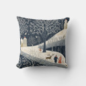 Die Wärme der Sonne im Winter Kissen (Vorderseite)