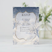 Die Wärme der Sonne im Winter RSVP Karte (Stehend Vorderseite)