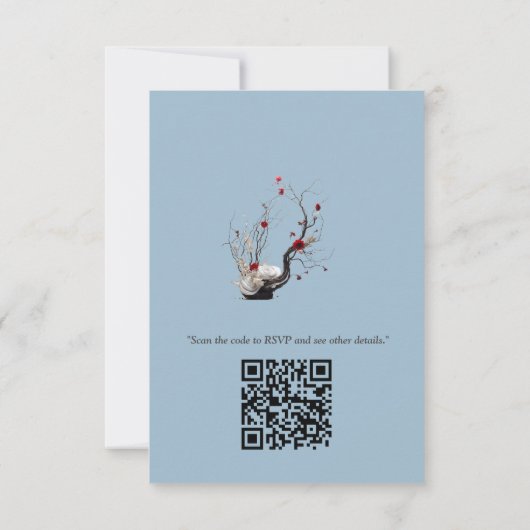 Die Wärme der Sonne im Winter RSVP Karte (Rückseite)