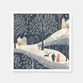 Die Wärme der Sonne im Winter Serviette (Vorderseite)