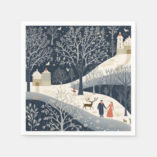 Die Wärme der Sonne im Winter Serviette (Vorderseite)