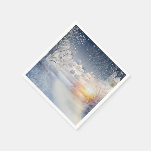 Die Wärme der Sonne im Winter Serviette (Ecke)