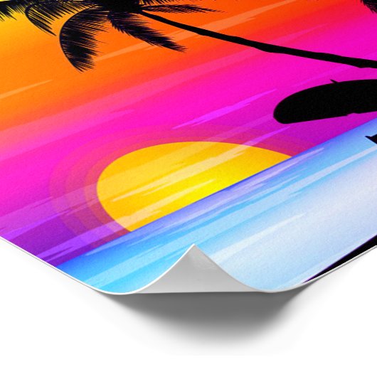 Die Wärme des Sonnenuntergangs Poster (Ecke)