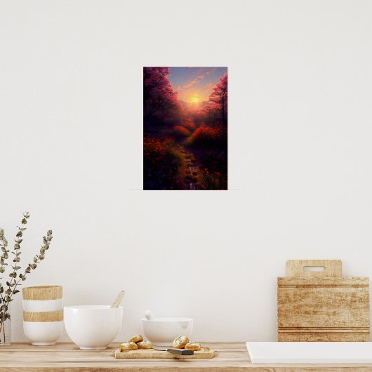 Die Wärme des Waldes Poster (Küche)