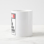 Die Warnung der hart arbeitenden Sozialarbeiter st Jumbo-Tasse (Vorderseite)
