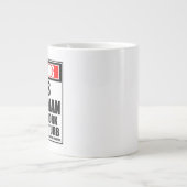 Die Warnung des Bass-Fischers bei der Arbeit stört Jumbo-Tasse (Vorderseite)