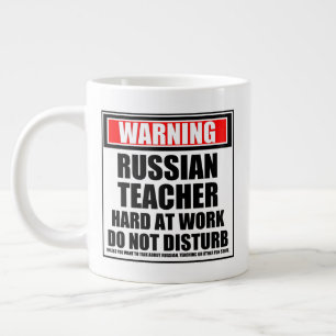 Die Warnung des russischen Lehrers bei der Arbeit Jumbo-Tasse