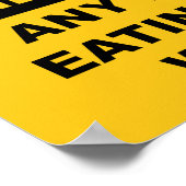 Die Warnung, Hirsch zu schlagen, ist illegal Poster (Ecke)