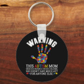 Die Warnung vor dieser Autismus-Mama nutzt Geduld  Schlüsselanhänger (Vorderseite)