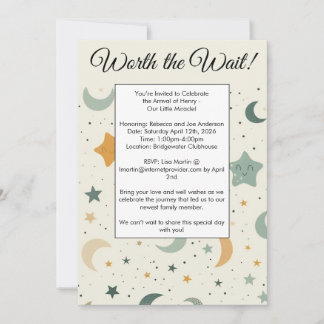 Die warte Adoption Baby Dusche Einladung