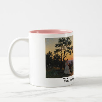 Die wartende Damen-Tasse Zweifarbige Tasse