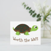 Die Warteschildkröte Postkarte (Stehend Vorderseite)