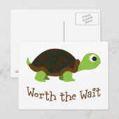 Die Warteschildkröte Postkarte (Vorne/Hinten)
