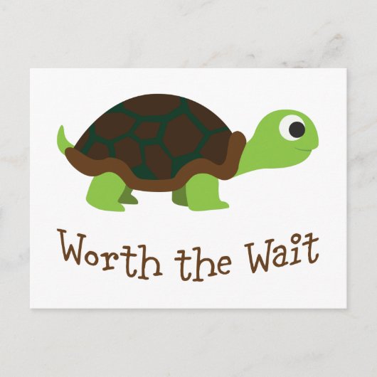 Die Warteschildkröte Postkarte (Vorderseite)
