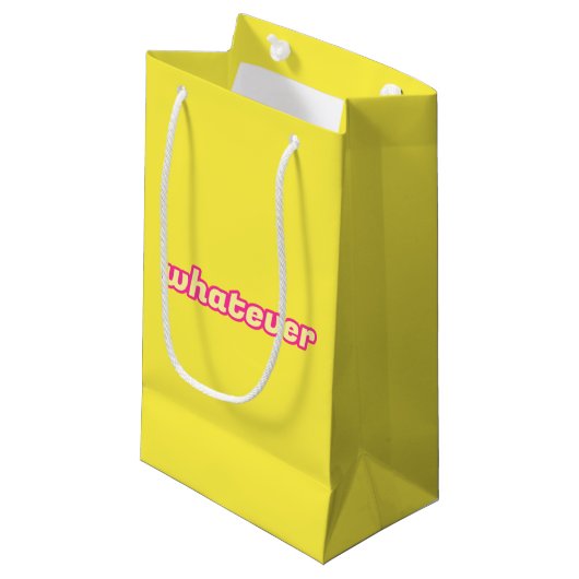 Die "Was auch immer"-Kunst Kleine Geschenktüte (Vorderseite Schrägansicht)
