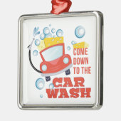 Die Waschanlage Silbernes Ornament (Links)