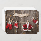 Die Wäsche des Weihnachtsmanns Feiertagskarte (Vorne/Hinten)