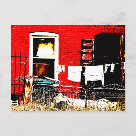 Die Wäscheleine Postkarte (Vorderseite)