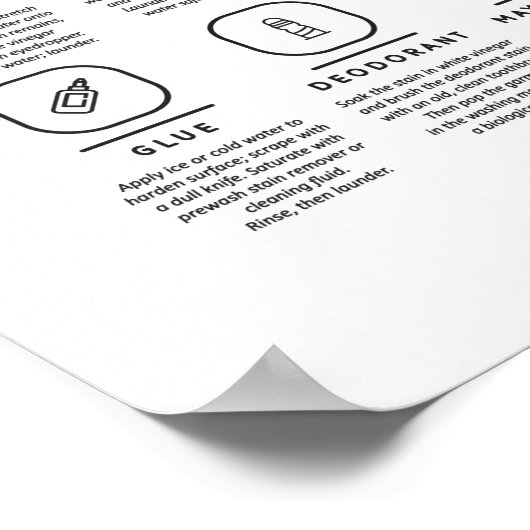 Die Wäscheleitensymbole achten auf die Entfernung  Poster (Ecke)