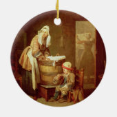 Die Wäscherei-Frau Keramikornament (Hinten)