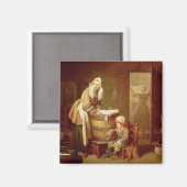 Die Wäscherin Magnet (Vorderseite/Rückseite)