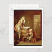 Die Wäscherin Postkarte (Vorne/Hinten)