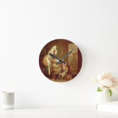 Die Wäscherin Runde Wanduhr (Zuhause)