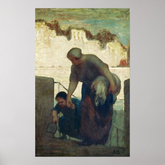 Die Washerfrau, c.1860-61 Poster (Vorne)