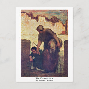 Die Washerin von Honore Daumier Postkarte