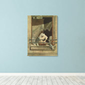 Die Washerwoman, die von J. Laurent Julien (c1 Leinwanddruck (Insitu (Holzboden))