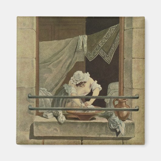 Die Washerwoman, die von J. Laurent Julien (c1 Magnet (Vorne)