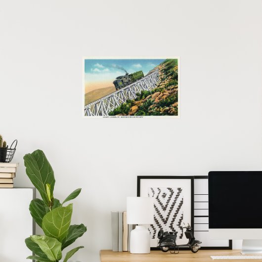 Die Washington Cog Railway, Jacob's Ladder Poster (Heimbüro)