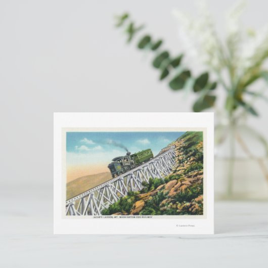 Die Washington Cog Railway, Jacob's Ladder Postkarte (Stehend Vorderseite)