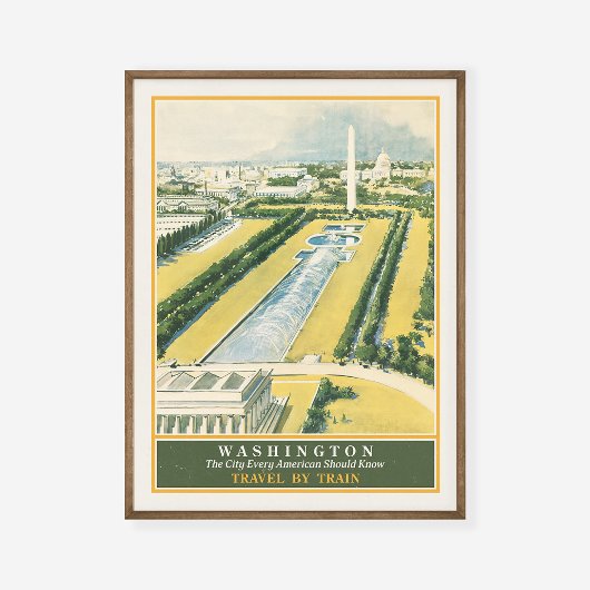 Die Washington DC Eisenbahn auf dem Weg zur Haupts Poster