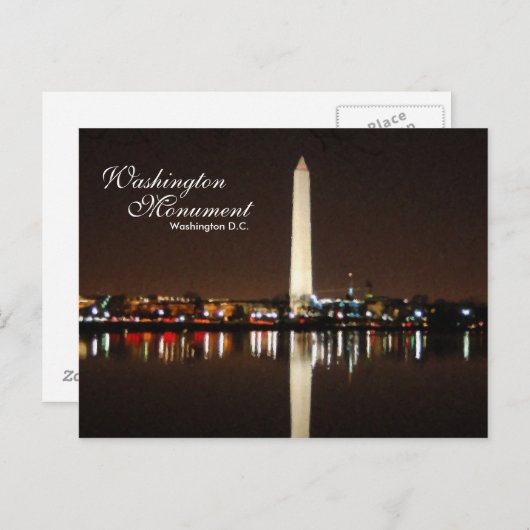 Die Washington Monument Postcard Postkarte (Vorne/Hinten)